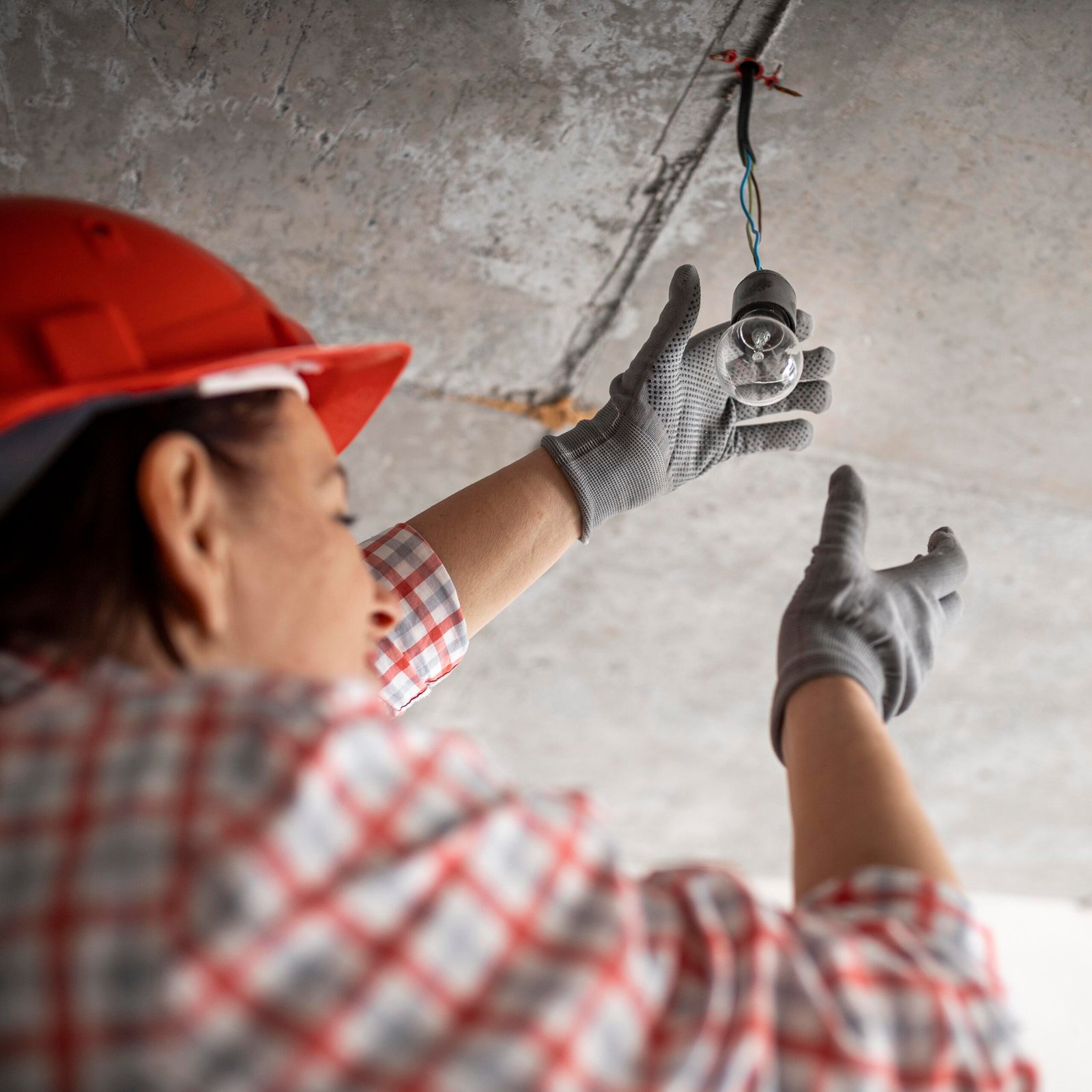 low-angle-female-construction-worker-with-light-bulb